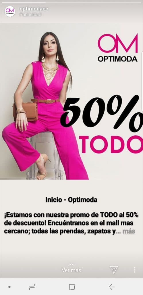 mal ejemplo promocion instagram