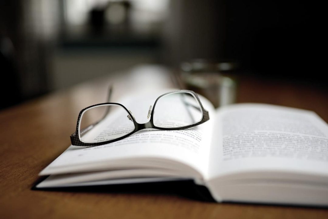 book, read, glasses